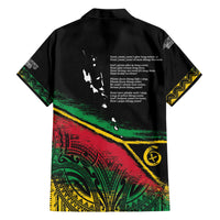 Vanuatu 46th Year Anniversary Family Matching Summer Maxi Dress and Hawaiian Shirt Vintage Grunge Vanuatu Flag Heritage LT9 - Polynesian Pride