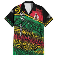 Vanuatu 46th Year Anniversary Hawaiian Shirt Vintage Grunge Vanuatu Flag Heritage