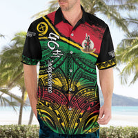 Vanuatu 46th Year Anniversary Hawaiian Shirt Vintage Grunge Vanuatu Flag Heritage