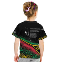 Vanuatu 46th Year Anniversary Kid T Shirt Vintage Grunge Vanuatu Flag Heritage