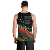 Vanuatu 46th Year Anniversary Men Tank Top Vintage Grunge Vanuatu Flag Heritage