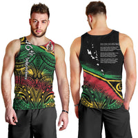 Vanuatu 46th Year Anniversary Men Tank Top Vintage Grunge Vanuatu Flag Heritage