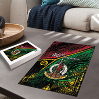 Vanuatu 46th Year Anniversary Puzzle Vintage Grunge Vanuatu Flag Heritage