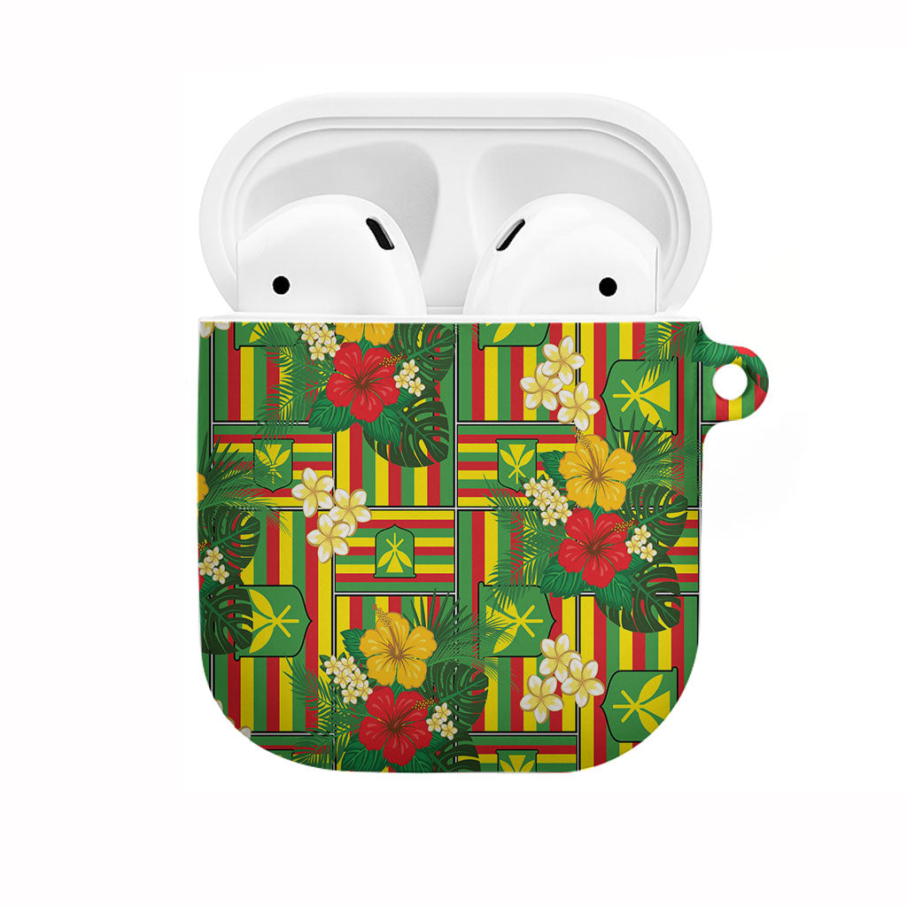 Hawaii Kanaka Maoli Hibiscus AirPods Case Hawaiian Flag Motif