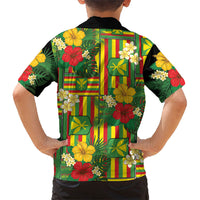 Hawaii Kanaka Maoli Hibiscus Family Matching Summer Maxi Dress and Hawaiian Shirt Hawaiian Flag Motif LT9 - Polynesian Pride