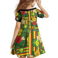 Hawaii Kanaka Maoli Hibiscus Family Matching Summer Maxi Dress and Hawaiian Shirt Hawaiian Flag Motif LT9 - Polynesian Pride