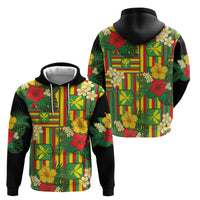 Hawaii Kanaka Maoli Hibiscus Hoodie Hawaiian Flag Motif