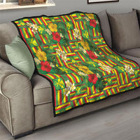 Hawaii Kanaka Maoli Hibiscus Quilt Hawaiian Flag Motif