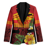 Hawaii Ku Kia'i Mauna Personalized Blazer Hibiscus Kakau Pattern