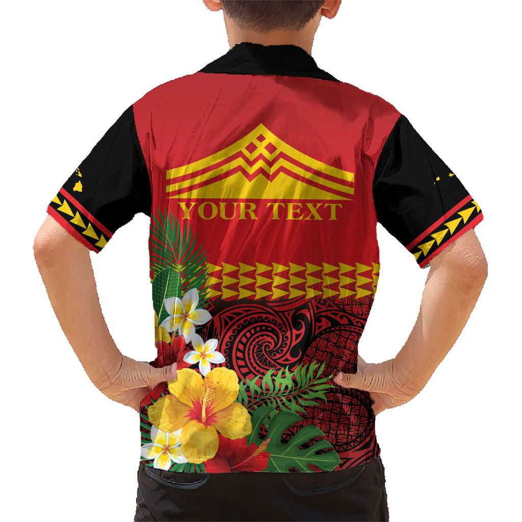 Hawaii Ku Kia'i Mauna Personalized Family Matching Summer Maxi Dress and Hawaiian Shirt Hibiscus Kakau Pattern