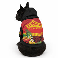 Hawaii Ku Kia'i Mauna Personalized Pet Hoodie Hibiscus Kakau Pattern LT9 - Polynesian Pride