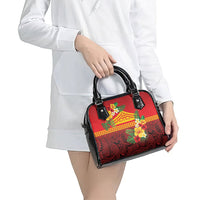 Hawaii Ku Kia'i Mauna Shoulder Handbag Hibiscus Kakau Pattern