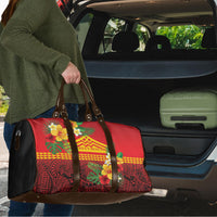 Hawaii Ku Kia'i Mauna Travel Bag Hibiscus Kakau Pattern