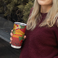 Hawaii Ku Kia'i Mauna Personalized Tumbler Cup Hibiscus Kakau Pattern