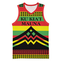 Hawaii Ku Kia'i Mauna Personalized Basketball Jersey Hawaiian Kanaka Maoli Motif