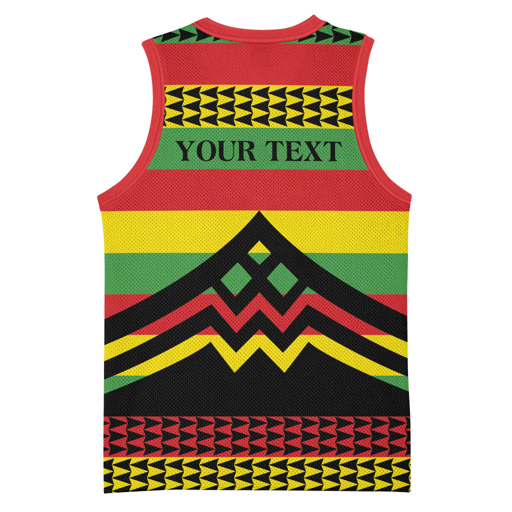 Hawaii Ku Kia'i Mauna Personalized Basketball Jersey Hawaiian Kanaka Maoli Motif