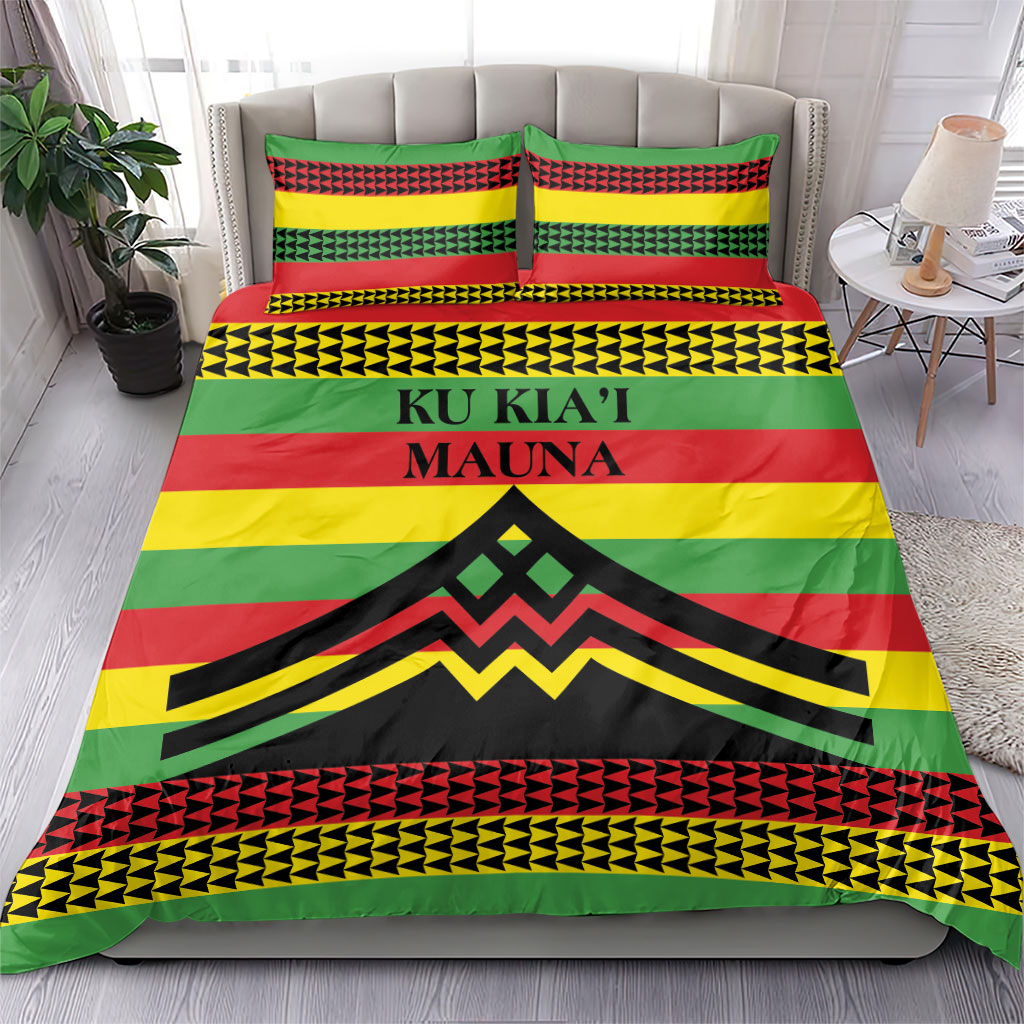 Hawaii Ku Kia'i Mauna Bedding Set Hawaiian Kanaka Maoli Motif