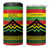 Hawaii Ku Kia'i Mauna Personalized 4 in 1 Can Cooler Tumbler Hawaiian Kanaka Maoli Motif