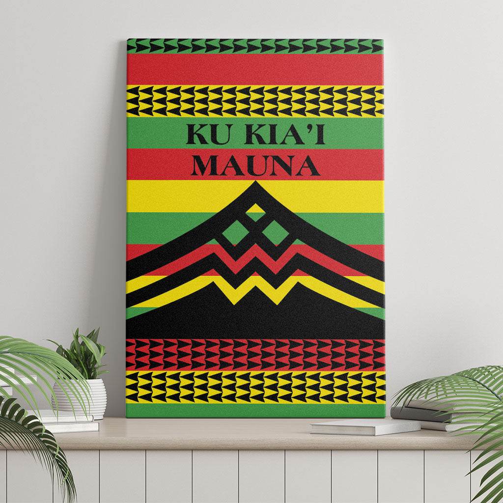 Hawaii Ku Kia'i Mauna Canvas Wall Art Hawaiian Kanaka Maoli Motif