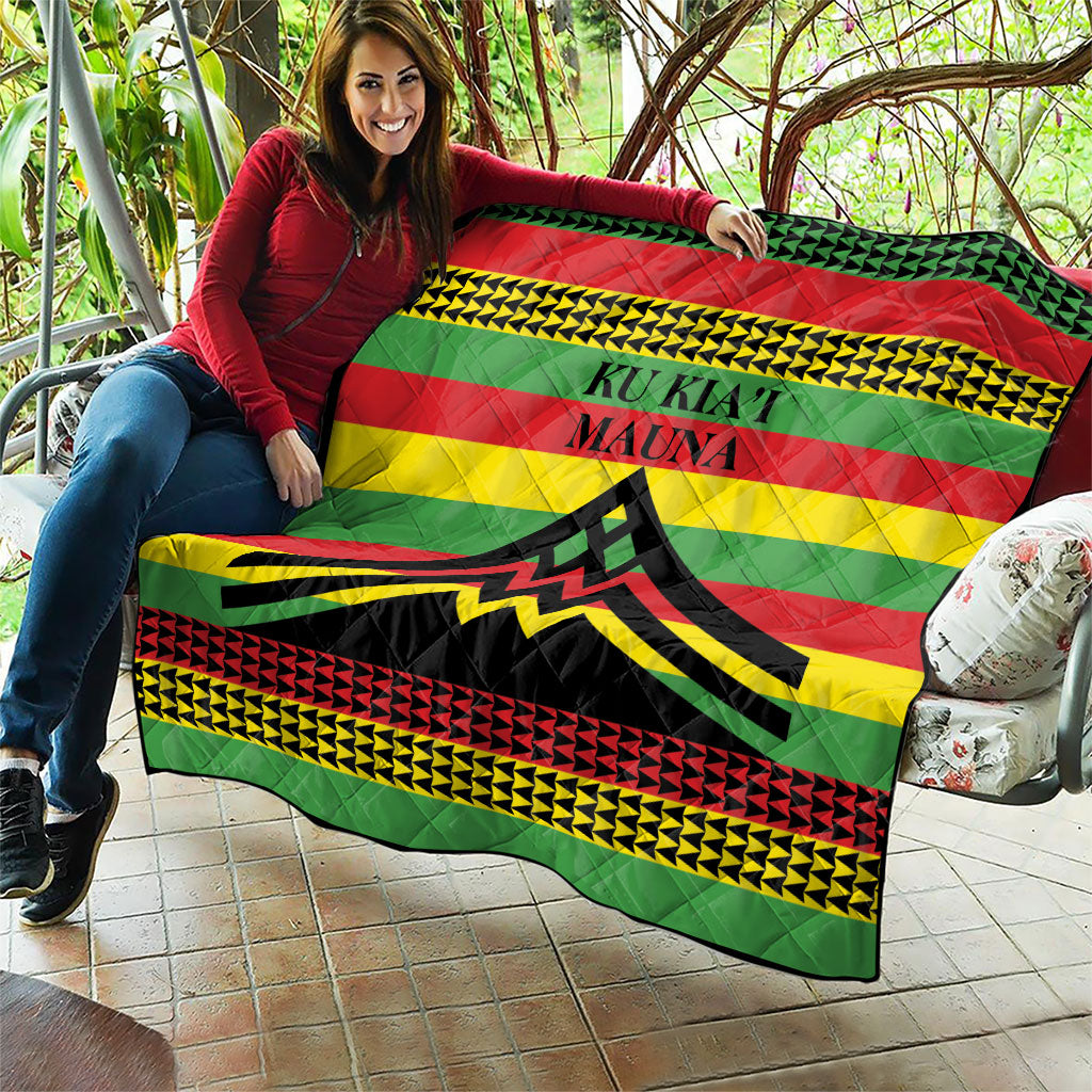 Hawaii Ku Kia'i Mauna Quilt Hawaiian Kanaka Maoli Motif