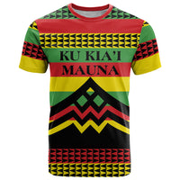 Hawaii Ku Kia'i Mauna Personalized T Shirt Hawaiian Kanaka Maoli Motif LT9 Green - Polynesian Pride