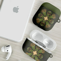 Hawaii Ohia Lehua Squares AirPods Case Hawaiian Quilt Inspired Floral Pattern