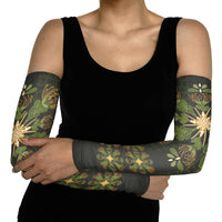 Hawaii Ohia Lehua Squares Arm Sleeves Hawaiian Quilt Inspired Floral Pattern