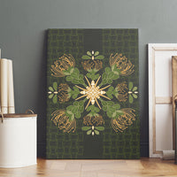 Hawaii Ohia Lehua Squares Canvas Wall Art Hawaiian Quilt Inspired Floral Pattern