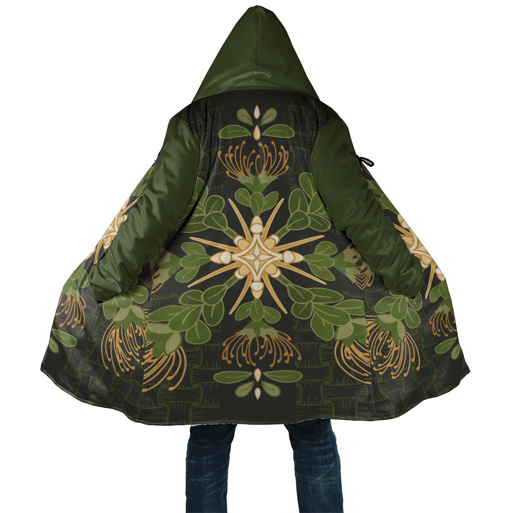 Hawaii Ohia Lehua Squares Cloak Hawaiian Quilt Inspired Floral Pattern LT9 Unisex Green - Polynesian Pride