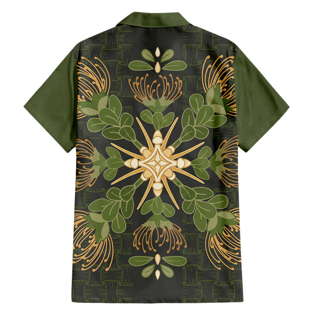 Hawaii Ohia Lehua Squares Family Matching Short Sleeve Bodycon Dress and Hawaiian Shirt Hawaiian Quilt Inspired Floral Pattern LT9 - Polynesian Pride