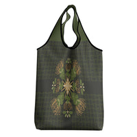Hawaii Ohia Lehua Squares Grocery Bag Hawaiian Quilt Inspired Floral Pattern