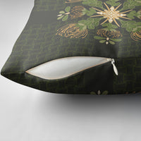 Hawaii Ohia Lehua Squares Pillow Cover Hawaiian Quilt Inspired Floral Pattern