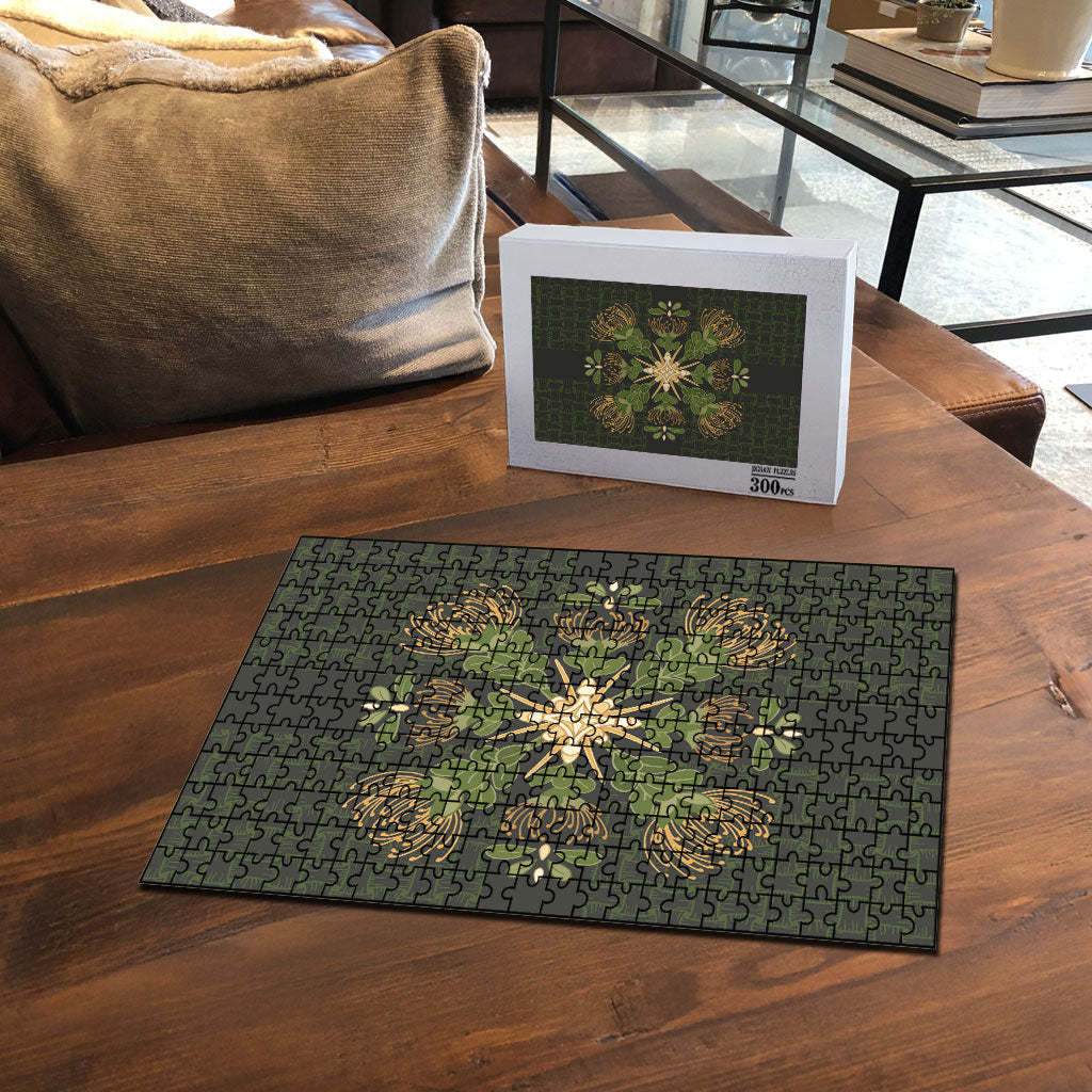 Hawaii Ohia Lehua Squares Puzzle Hawaiian Quilt Inspired Floral Pattern
