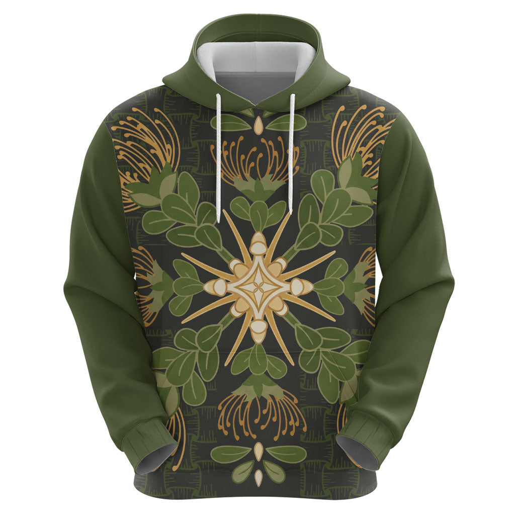 Hawaii Ohia Lehua Squares Zip Hoodie Hawaiian Quilt Inspired Floral Pattern