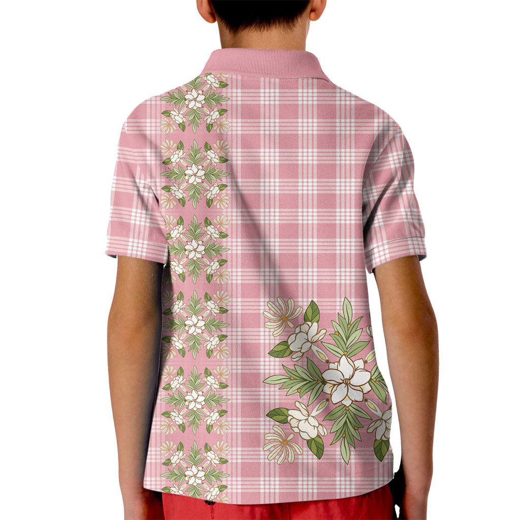 Akala Hamele Hawai'i Palaka Squares Maile Leaf Kid Polo Shirt Flowers Hawaiian Quilt Patterns