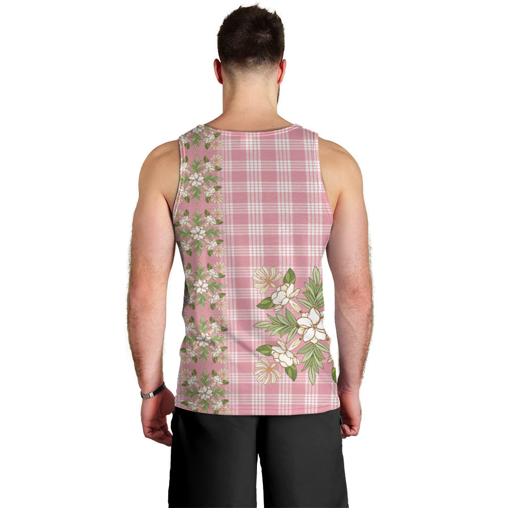 Akala Hamele Hawai'i Palaka Squares Maile Leaf Men Tank Top Flowers Hawaiian Quilt Patterns