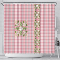 Akala Hamele Hawai'i Palaka Squares Maile Leaf Shower Curtain Flowers Hawaiian Quilt Patterns