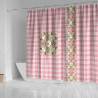 Akala Hamele Hawai'i Palaka Squares Maile Leaf Shower Curtain Flowers Hawaiian Quilt Patterns
