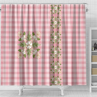 Akala Hamele Hawai'i Palaka Squares Maile Leaf Shower Curtain Flowers Hawaiian Quilt Patterns