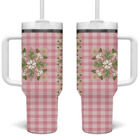 Akala Hamele Hawai'i Palaka Squares Maile Leaf Tumbler With Handle Flowers Hawaiian Quilt Patterns