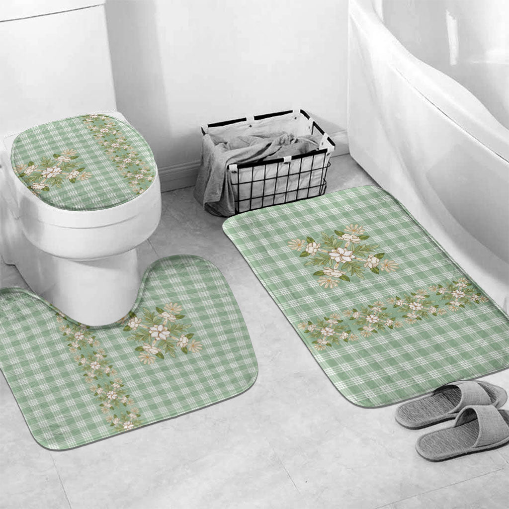 Liko Kukui Hawai'i Palaka Squares Maile Leaf Bathroom Set Flowers Hawaiian Quilt Patterns