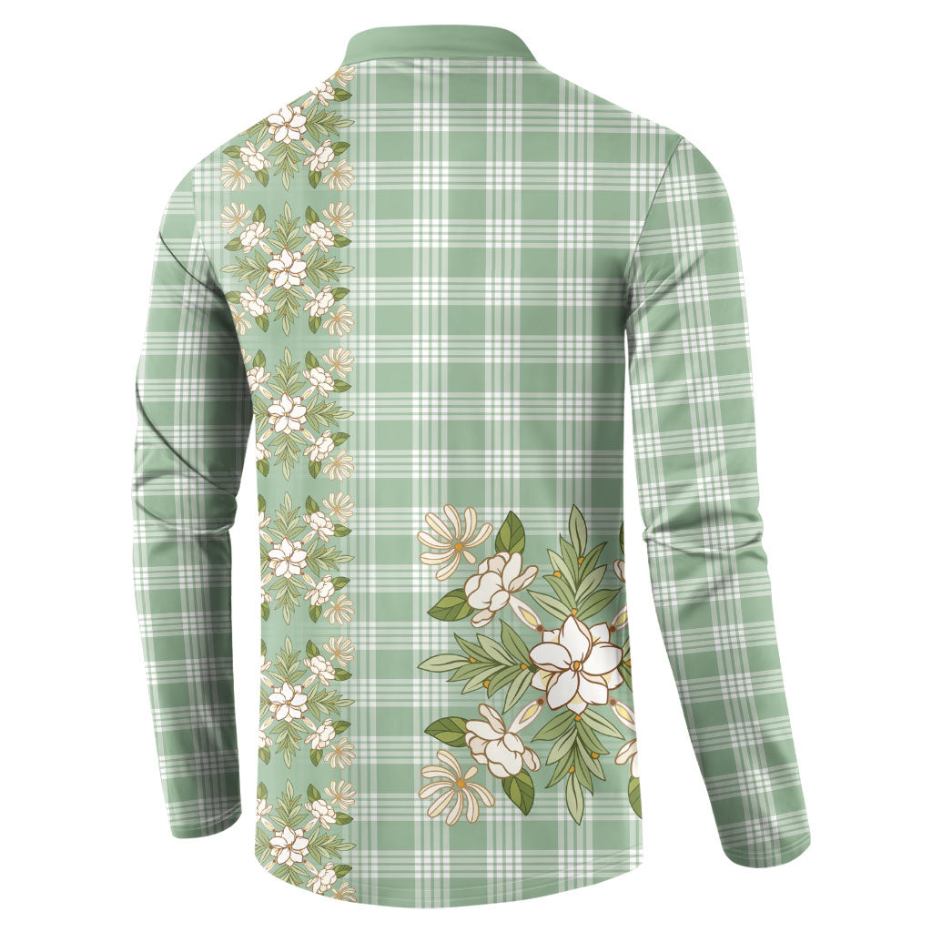 Liko Kukui Hawai'i Palaka Squares Maile Leaf Button Sweatshirt Flowers Hawaiian Quilt Patterns