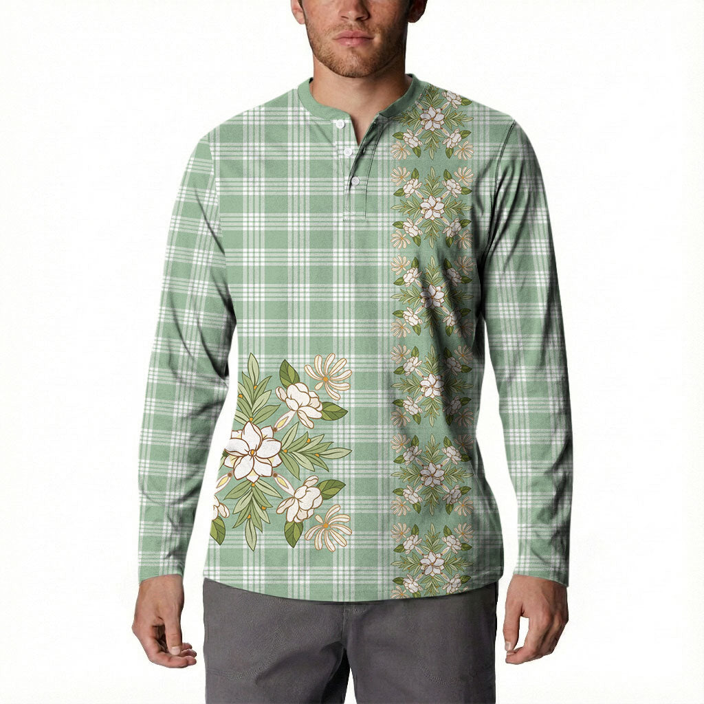 Liko Kukui Hawai'i Palaka Squares Maile Leaf Button Sweatshirt Flowers Hawaiian Quilt Patterns