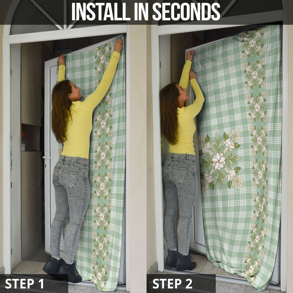 Liko Kukui Hawai'i Palaka Squares Maile Leaf Door Cover Flowers Hawaiian Quilt Patterns