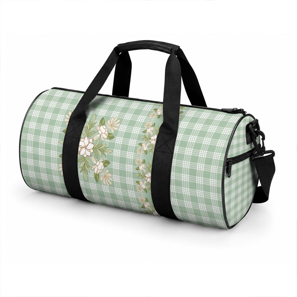 Liko Kukui Hawai'i Palaka Squares Maile Leaf Duffle Bag Flowers Hawaiian Quilt Patterns LT9 - Polynesian Pride