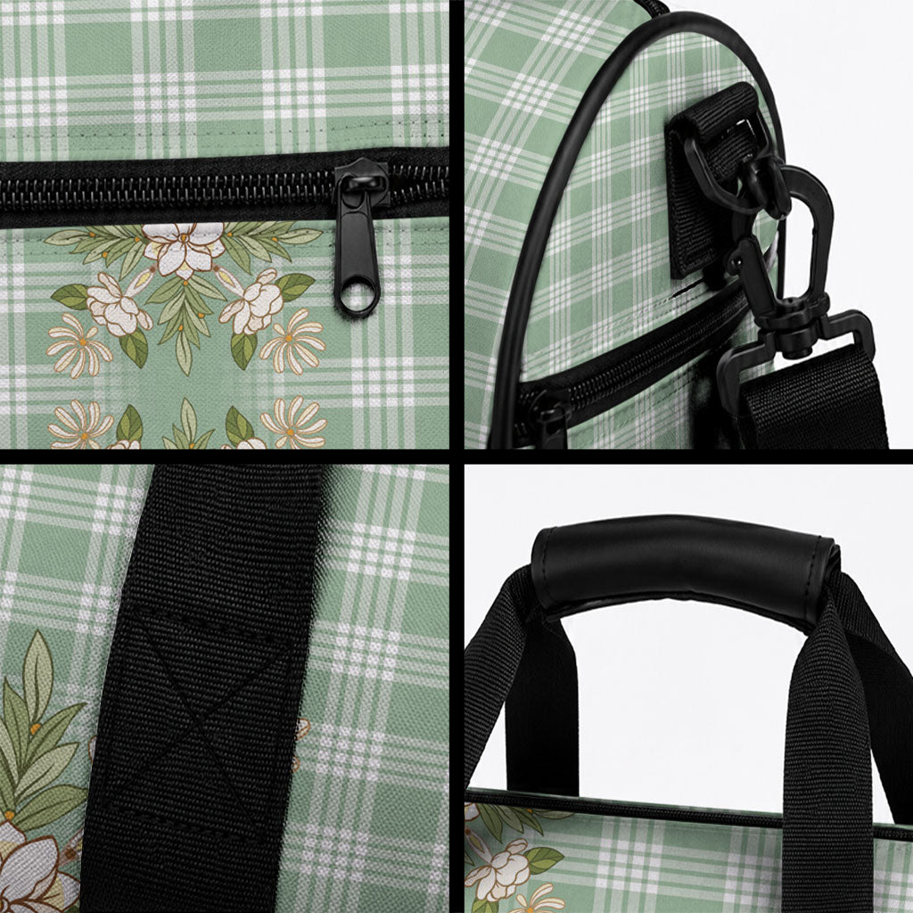 Liko Kukui Hawai'i Palaka Squares Maile Leaf Duffle Bag Flowers Hawaiian Quilt Patterns LT9 - Polynesian Pride