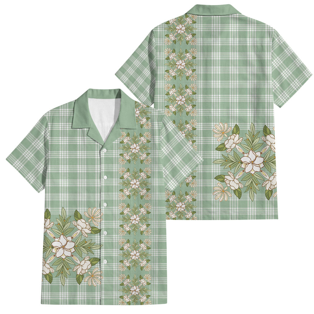 Liko Kukui Hawai'i Palaka Squares Maile Leaf Family Matching Short Sleeve Bodycon Dress and Hawaiian Shirt Flowers Hawaiian Quilt Patterns