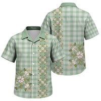 Liko Kukui Hawai'i Palaka Squares Maile Leaf Family Matching Short Sleeve Bodycon Dress and Hawaiian Shirt Flowers Hawaiian Quilt Patterns