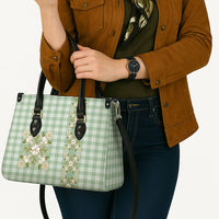 Liko Kukui Hawai'i Palaka Squares Maile Leaf Leather Bag Flowers Hawaiian Quilt Patterns