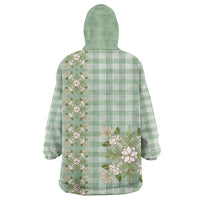 Liko Kukui Hawai'i Palaka Squares Maile Leaf Wearable Blanket Hoodie Flowers Hawaiian Quilt Patterns